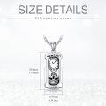 wholesale 925 Sterling Silver Gothic Hourglass Skull Pendant Necklaces for Women Men Gifts-0-4