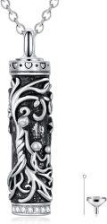 wholesale TOUPOP Tree Of Life Cremation Jewelry For Ashes, Cylinder Bar Urn Necklaces For Ashes Sterling Silver Family Tree Keepsake Necklace For Ashes Memorial Gifts For Women Mom Mother Wife -0-0