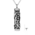 TOUPOP Sterling Silver Tree Of Life Cylinder Cremation Jewelry For Ashes-0-0