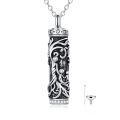 TOUPOP Sterling Silver Tree Of Life Cylinder Cremation Jewelry For Ashes-0-0