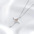 wholesale 925 Sterling Silver Faith Hope Love Cross Pendant Necklace With Heart Motif-0-4
