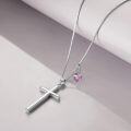 wholesale Sterling Silver Cross Necklace Philippians 4 13 I Can Do All Things Inspirational Gift-0-9