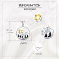 wholesale 925 Sterling Silver Mountain Landscape Pendant Necklace for Nature Lovers-0-3