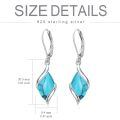TOUPOP 925 Sterling Silver Natural Gemstone Dangle Earrings-0-5