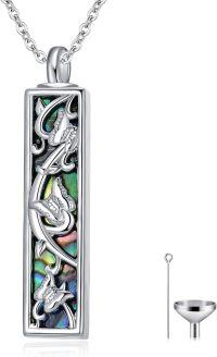 wholesale TOUPOP Bar Urn Necklace (butterfly), Silver -undefined