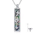 TOUPOP Silver Butterfly Urn Necklace with Stone-0-0