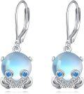 wholesale 925 Sterling Silver Opal Drop Earrings with Blue Stones and Crown Design Gift for Her-0-0