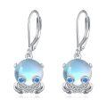 wholesale 925 Sterling Silver Opal Drop Earrings with Blue Stones and Crown Design Gift for Her-0-0