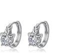 wholesale 925 Sterling Silver Hypoallergenic Cat Paw Design Round CZ Studs Earings for Women (Silver)-0-0