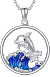 wholesale Sterling Silver Opal Ocean Necklace Sea Lions Dolphins Whales Penguins Shells-Ocean 4