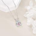 wholesale 925 Sterling Silver Bunny Rabbit Heart Pendant Necklace Animal s for Women-0-3