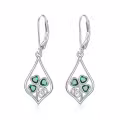 TOUPOP Sterling Silver Clover Dangle Drop Earrings Four Leaf Jewelry Gifts-0-0
