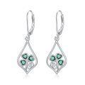 TOUPOP Sterling Silver Clover Dangle Drop Earrings Four Leaf Jewelry Gifts-0-0