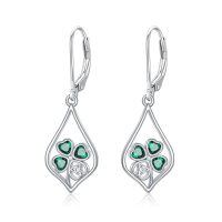 TOUPOP Sterling Silver Clover Dangle Drop Earrings Four Leaf Jewelry Gifts-undefined