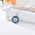 wholesale 925 Sterling Silver Blue Crystal Unicorn Pendant Necklace for Women-0-4