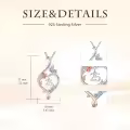 TOUPOP 925 Sterling Silver Rose Heart Infinity Necklace Butterfly Jewelry Gifts-0-5