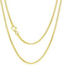 wholesale 925 Sterling Silver 14K Gold Plated Cubic Zirconia Cut Round Chain 1 3mm w Lobster Clasp 16 26-Length:16 Inch Width:1MM, 14k Yellow Gold