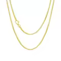 wholesale 925 Sterling Silver 14K Gold Plated Cubic Zirconia Cut Round Chain 1 3mm w Lobster Clasp 16 26-0-0