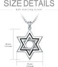 wholesale 925 Sterling Silver Star of David Pendant Necklace for Men & Women - Jewish -0-1