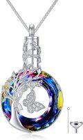 wholesale TOUPOP Butterfly Cremation Jewelry For Ashes Urn Necklace For Ashes Sterling Silver Memorial Jewelry -0-0