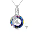 TOUPOP Sterling Silver Butterfly Cremation Jewelry Memorial Urn Necklace-0-0