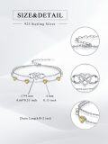wholesale 925 Sterling Silver & 6 Heart Birthstone Crystal Infinity Love Bracelet for Women, Adjustable Dainty Charm Gift for Wife Mom Friend-0-5
