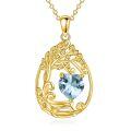 wholesale 925 Sterling Silver Heart Pendant Necklace Wholesale Gold Plated-0-11