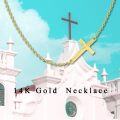 wholesale 14K Gold Anchor Pendant Chain Necklace for Women Men  18 Length-0-2
