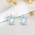 wholesale TOUPOP Sea Turtle Stud Earrings For Women S925 Sterling Silver Moonstone Sea Turtle Earrings Stud Jewelry Ocean Gifts For Turtle Lover Women Mom Her -0-2