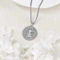 wholesale 925 Sterling Silver St. Benedict Medal Pendant Necklace with Cross and Dove Charm for Men & Women-0-1