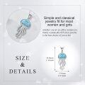 wholesale 925 Sterling Silver Larimar Jellyfish Pendant Necklace for Women and Men-0-1