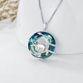 wholesale 925 Sterling Silver Blue Crystal Sloth Pendant Necklace Gift for Her-0-4