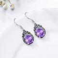 wholesale 925 Sterling Silver Amethyst Earrings-0-3
