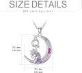 wholesale TOUPOP Unicorns Necklace 14k White Gold Plated Moon Pendant Unicorn Initial Letter Q Necklaces Colorful Unicorn Pink Zircon Kids Jewelry Unicorn Birthday -0-2