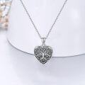 wholesale 925 Sterling Silver Heart Shaped Photo Locket Necklace w/Tree of Life & Elephant Charm-0-1