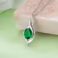 TOUPOP 925 Sterling Silver Teardrop Birthstone Necklace Infinity Love Jewelry Gift-0-3
