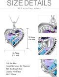 wholesale TOUPOP Valentine's Day Gift For Her Heart Necklace For Women 925 Sterling Silver Necklace For Her I Love You Forever Necklace For Her Wife Amethyst Necklace Birthday Gifts Christmas Gift For Women -0-3