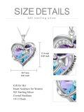TOUPOP Sterling Silver Amethyst Heart I Love You Forever Necklace For Women-0-3