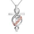 wholesale 925 Sterling Silver Cross Heart Grandma Necklace Wholesale With Engraving-0-0