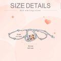 wholesale 925 Sterling Silver Cow Couple Heart Charm Bracelet Two Tone Rose Gold Crystal Beads-0-4