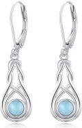 wholesale 925 Sterling Silver Celtic Knot Teardrop Larimar Drop Earrings Gift for Her-0-0