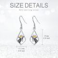 wholesale 925 Sterling Silver Teardrop Giraffe Drop Earrings - Gifts for Her-0-2