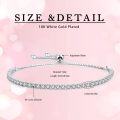 wholesale 925 Sterling Silver Cubic Zirconia Tennis Bracelet with Adjustable Closure - Elegant Gift for Her-0-3
