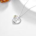 wholesale 925 Sterling Silver Birthstone Elephant Heart Necklace for Women-0-4