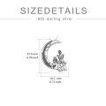 wholesale 925 Sterling Silver Crescent Moon Mother Daughter Pendant Necklace To The Moon And Back-0-2