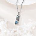 wholesale 925 Sterling Silver Rectangular Moonstone Star and Owl Design Pendant Necklace-0-3