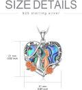 wholesale 925 Sterling Silver Heart-Shaped Pendant with Two Sisters and Roses Forever Friendship Necklace-0-5