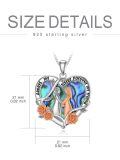 wholesale 925 Sterling Silver Heart-Shaped Pendant with Two Sisters and Roses Forever Friendship Necklace-0-5