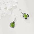 wholesale 925 Sterling Silver Moonstone Lapis Lazuli Peridot Amethyst Teardrop Dangle Earrings-0-2