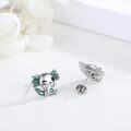 wholesale 925 Sterling Silver Green Enamel Axolotl Stud Earrings - Cute Animal s for Women Girls-0-3